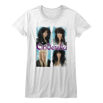 Cinderella Girls Juniors S/S T-Shirt - Boxed In - Solid White