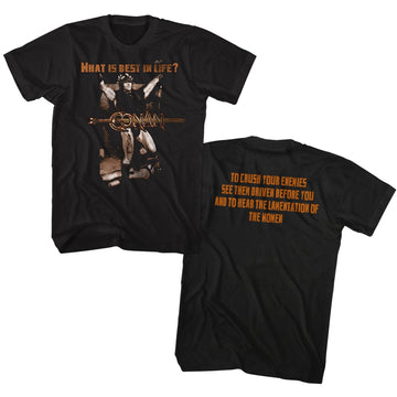 Conan Mens S/S T-Shirt - Best Life - Solid Black