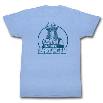 Conan Mens S/S T-Shirt - My Barbarian - Heather Light Blue Heather