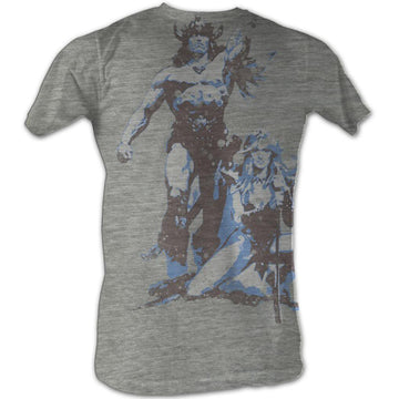 Conan Mens S/S T-Shirt - Conan Vintage - Heather Gray Heather