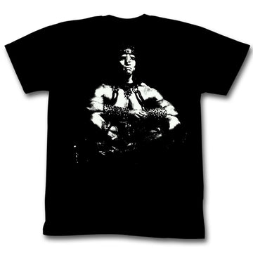 Conan Mens S/S T-Shirt - Sitting Bull - Solid Black