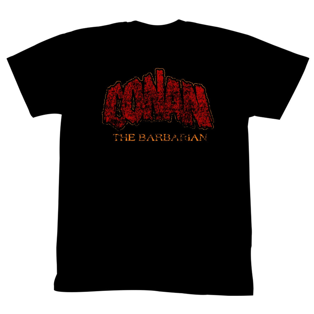Conan Mens S/S T-Shirt - Distressed Logo - Solid Black
