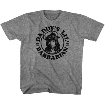 Conan Toddler S/S T-Shirt - Daddy'S Barbarian - Heather Graphite Heather