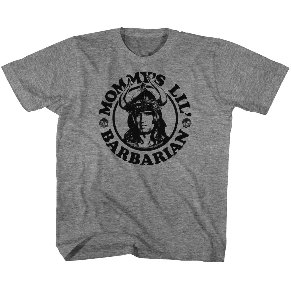 Conan Youth S/S T-Shirt - Mommy'S Barbarian - Heather Graphite Heather