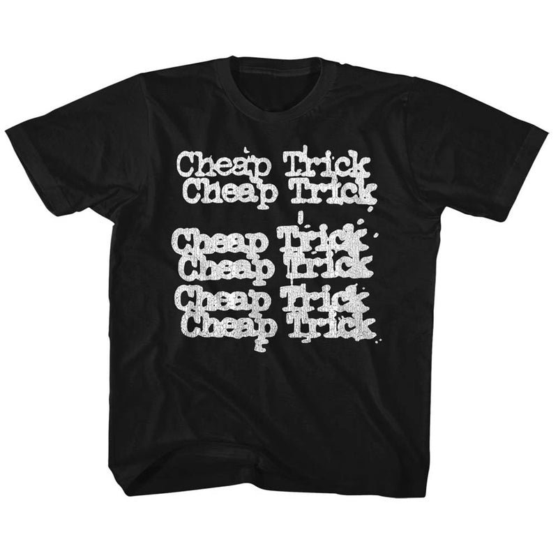 Cheap Trick Toddler S/S T-Shirt - Name Repeat - Solid Black