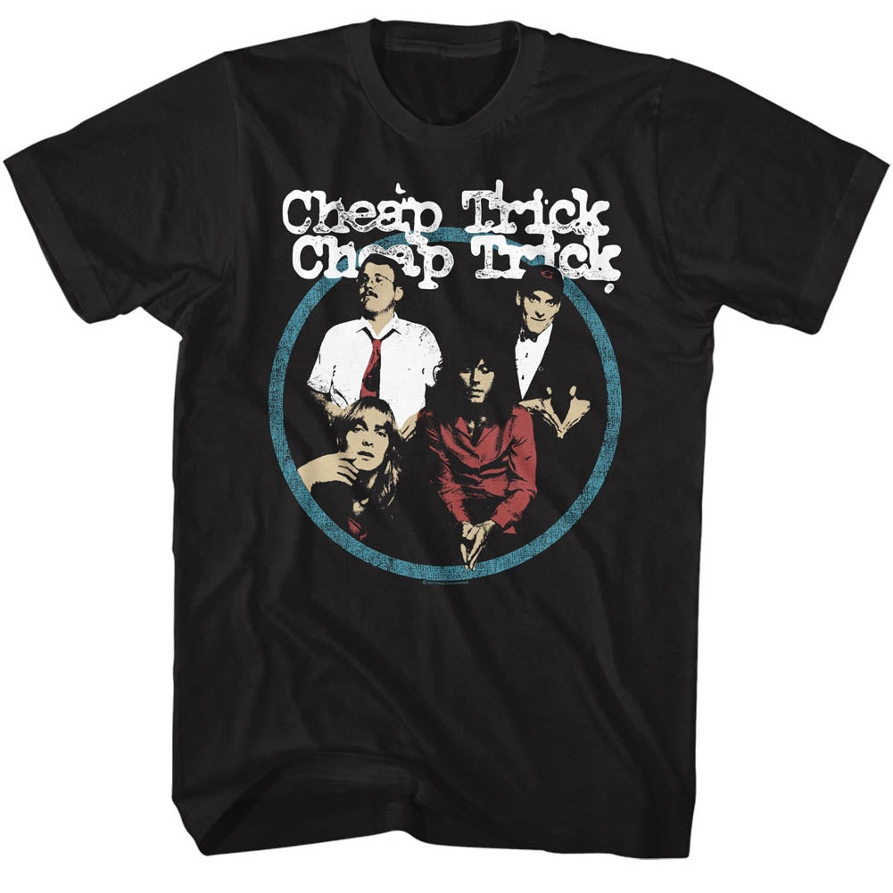 Cheap Trick Mens S/S T-Shirt - Cheap Trick Band - Solid Black