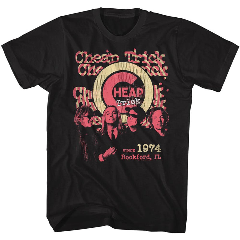 Cheap Trick Mens S/S T-Shirt - Since 1974 - Solid Black - Inmyparentsbasement.com