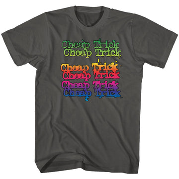 Cheap Trick Mens S/S T-Shirt - Rainbow Trick - Solid Smoke