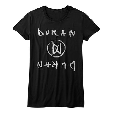Duran Duran Girls Juniors S/S T-Shirt - Dd'S - Solid Black