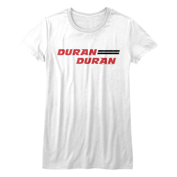 Duran Duran Girls Juniors S/S T-Shirt - Duran Duran - Solid White
