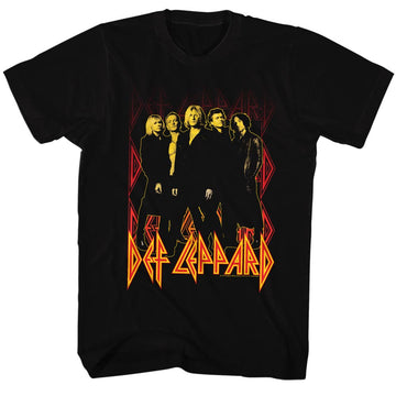 Def Leppard Mens S/S T-Shirt - Onfire - Solid Black