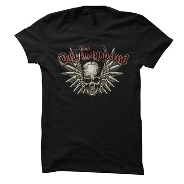 Def Leppard Girls Juniors S/S T-Shirt - Defleppard - Solid Black