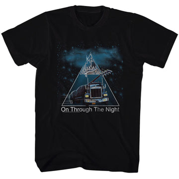 Def Leppard Mens S/S T-Shirt - On Through The Night - Solid Black