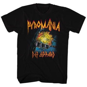 Def Leppard Mens S/S T-Shirt - It'S On Fire - Solid Black