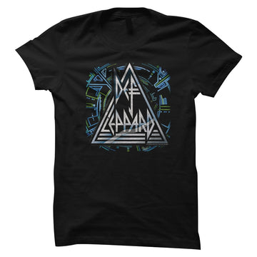 Def Leppard Girls Juniors S/S T-Shirt - Histeric Logo - Solid Black
