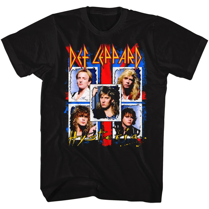 Def Leppard Mens S/S T-Shirt - Ugly Hysteria - Solid Black