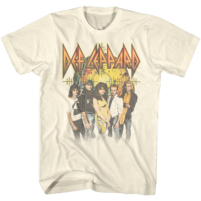 Def Leppard Mens S/S T-Shirt - Splosion Men - Solid Natural