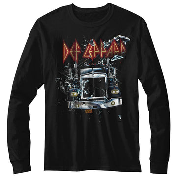 Def Leppard Mens L/S T-Shirt - Onthroughttheglass - Solid Black