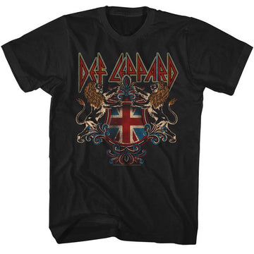 Def Leppard Mens S/S T-Shirt - Defcrest - Solid Black
