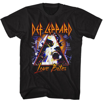 Def Leppard Mens S/S T-Shirt - Love Bites - Solid Black