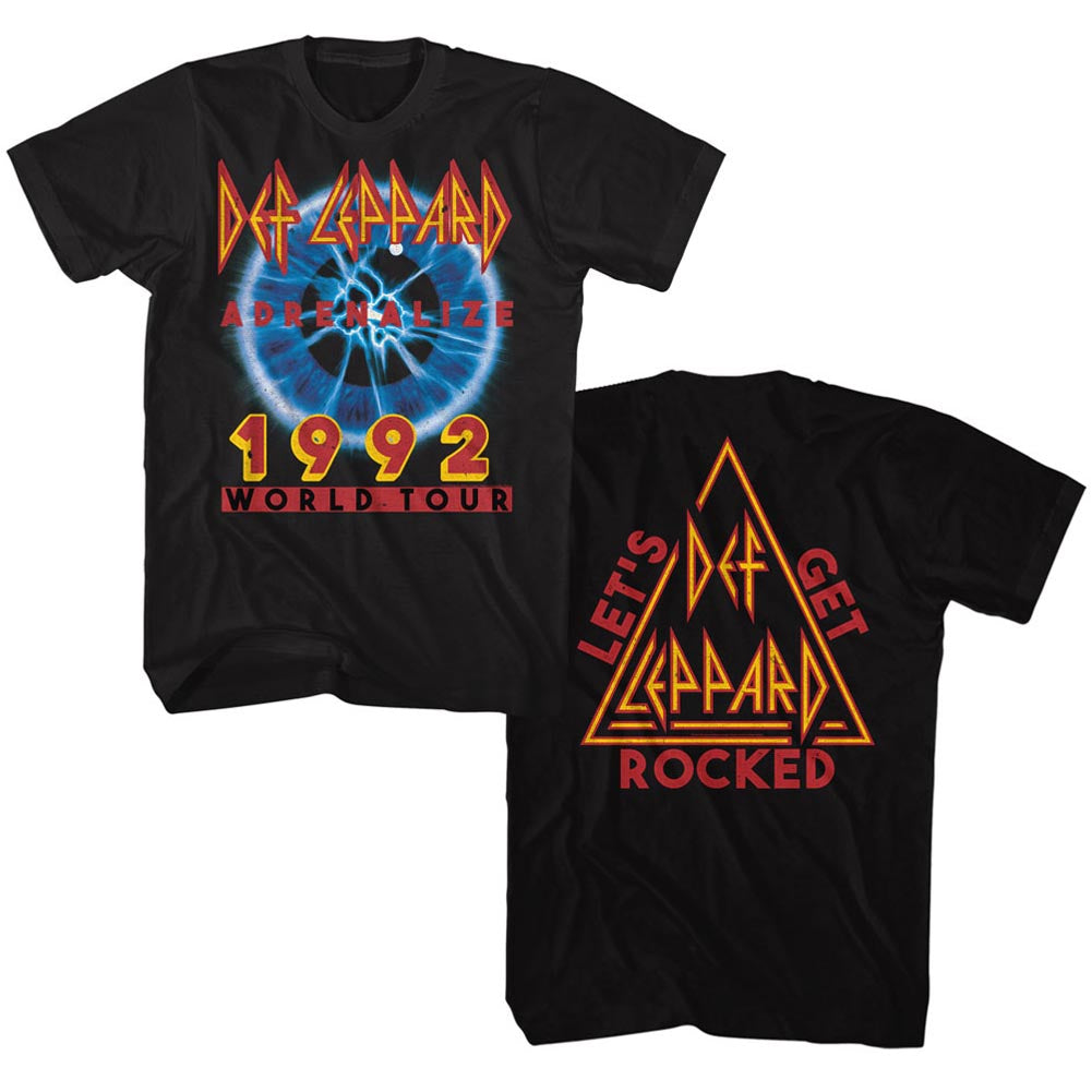 Def Leppard Mens S/S T-Shirt - Adrenalize Tour - Solid Black