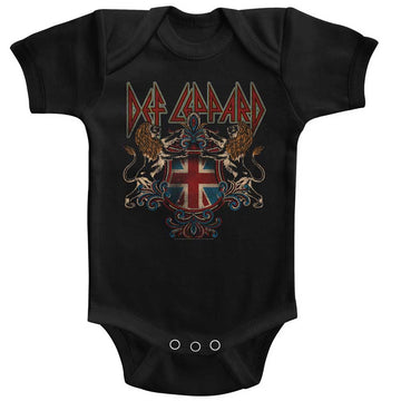 Def Leppard Infant S/S Bodysuit - Defcrest - Solid Black