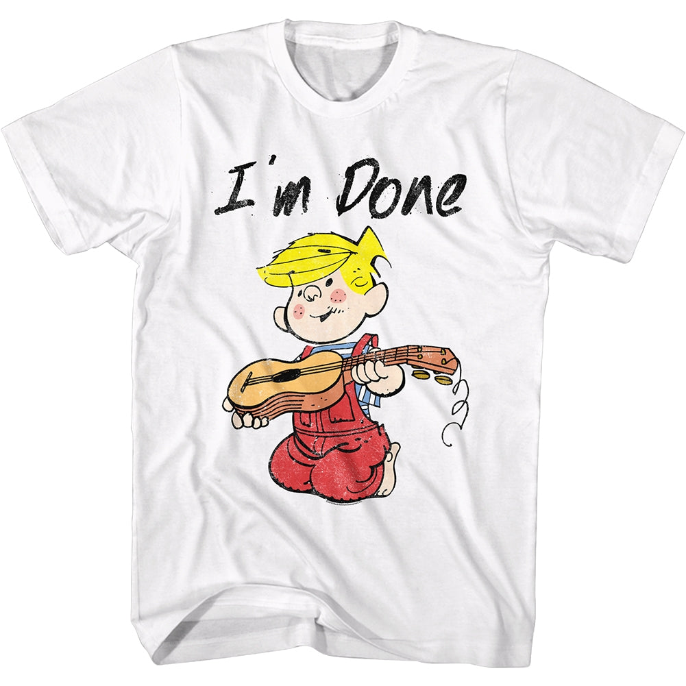 Dennis The Menace Mens S/S T-Shirt - I'M Done - Solid White