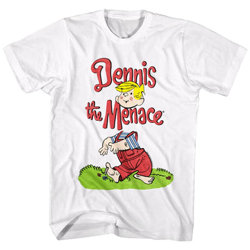Dennis The Menace Mens S/S T-Shirt - Floating Head - Solid White