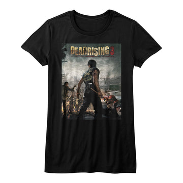 Dead Rising Girls Juniors S/S T-Shirt - Deadrising3 - Solid Black