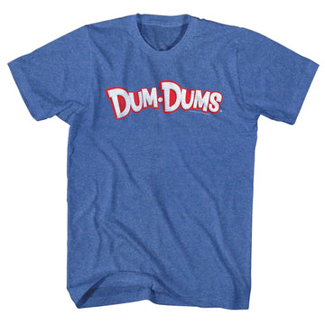 Dum Dums Mens S/S T-Shirt - Logo - Heather Royal Heather