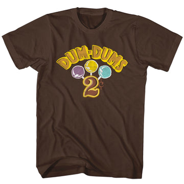 Dum Dums Mens S/S T-Shirt - Dumdum2C - Solid Dark Chocolate