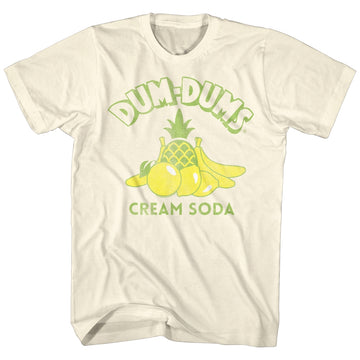 Dum Dums Mens S/S T-Shirt - Creamsoda - Solid Natural