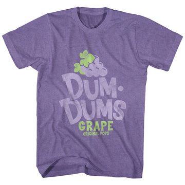 Dum Dums Mens S/S T-Shirt - Grape - Heather Retro Purple Heather