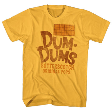 Dum Dums Mens S/S T-Shirt - Butterscotch - Solid Ginger