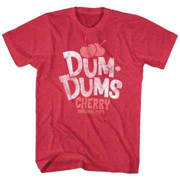 Dum Dums Mens S/S T-Shirt - Cherry - Heather Cherry Heather