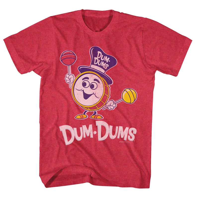 Dum Dums Mens S/S T-Shirt - Drumman - Heather Cherry Heather