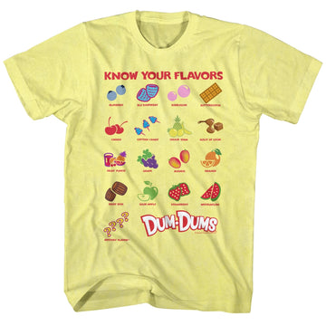 Dum Dums Mens S/S T-Shirt - Dum Dums - Heather Yellow Heather