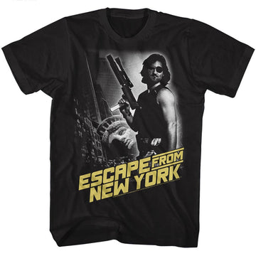 Escape From New York Mens S/S T-Shirt - Escape Ny - Solid Black