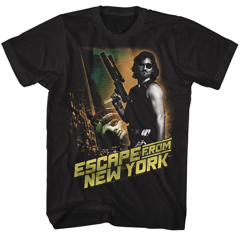 Escape From New York Mens S/S T-Shirt - Escape From New York - Solid Black