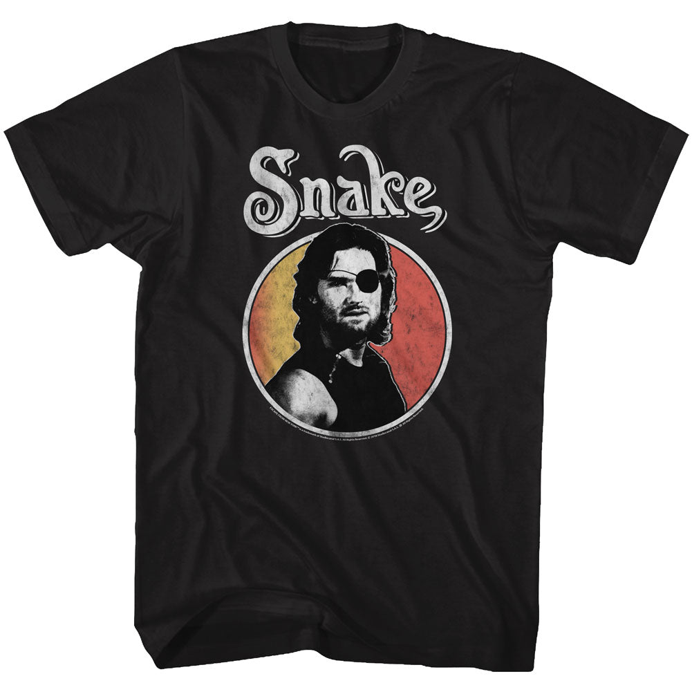 Escape From New York Mens S/S T-Shirt - Circle Snake - Solid Black