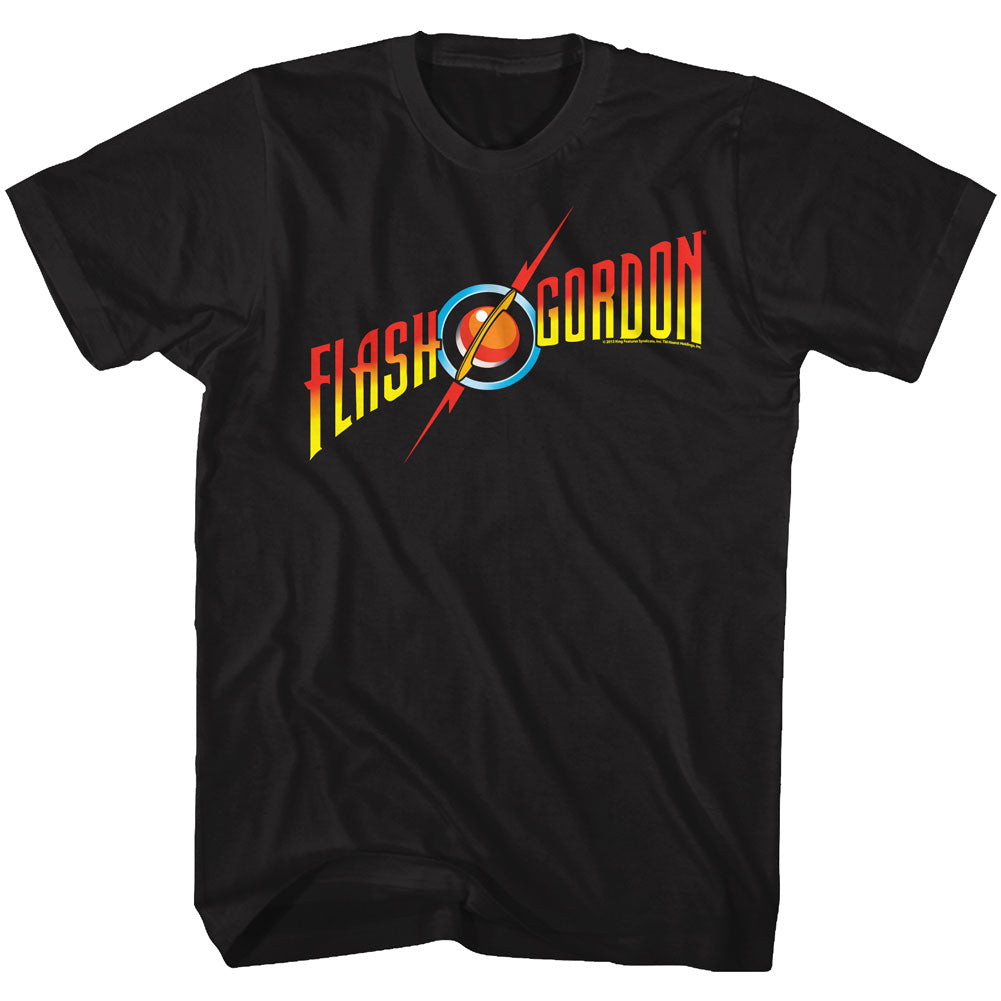 Flash Gordon Mens S/S T-Shirt - Flash Gordon Logo - Solid Black