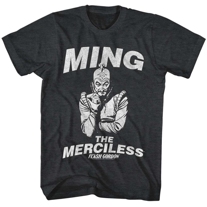 Flash Gordon Mens S/S T-Shirt - Merciless - Heather Black Heather