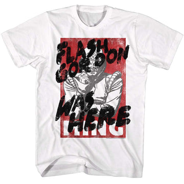 Flash Gordon Mens S/S T-Shirt - Graffiti - Solid White