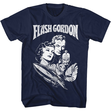 Flash Gordon Mens S/S T-Shirt - Gordon - Solid Navy