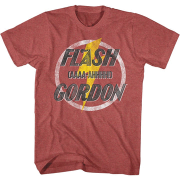 Flash Gordon Mens S/S T-Shirt - Aaaaa-Hhhhh! - Heather Red Heather