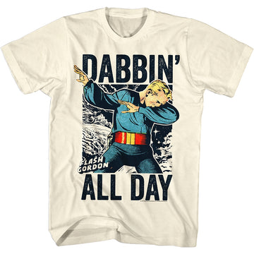 Flash Gordon Mens S/S T-Shirt - Dabgordon - Solid Natural