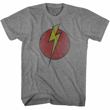 Flash Gordon Mens S/S T-Shirt - Bolt Circle - Heather Graphite Heather