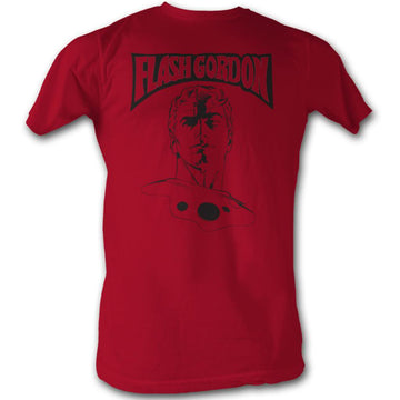 Flash Gordon Mens S/S T-Shirt - Flash Gordon - Solid Red