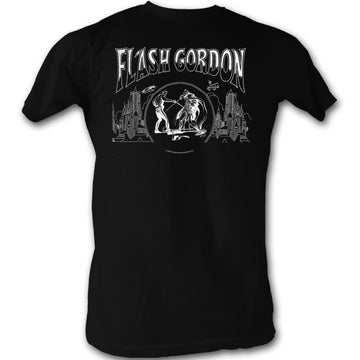 Flash Gordon Mens S/S T-Shirt - Jack Flash - Solid Black