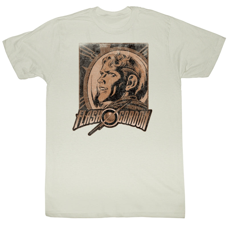 Flash Gordon Mens S/S T-Shirt - Shocking - Solid Natural